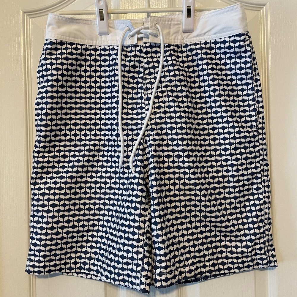 Gap Blue and White pattern Swim Trunks